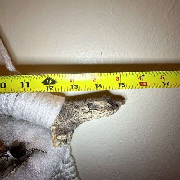 VTG Macrame Owl Wall Hanging Feathered Eyes Large 33" x 15" 1970s Boho Retro MCM - Picture 8 of 8